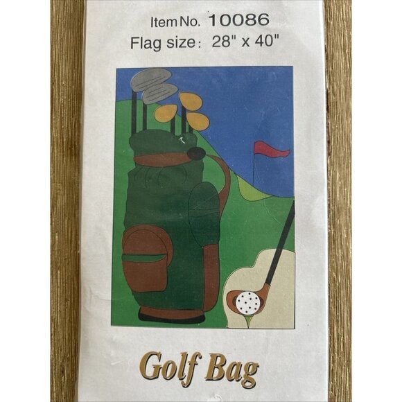 Evergreen Enterprises GOLF BAG Applique Decorative Flag Dad Father 28" x 40" - Picture 1 of 3